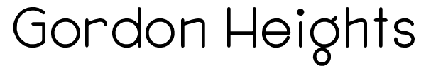 Gordon Heights font preview